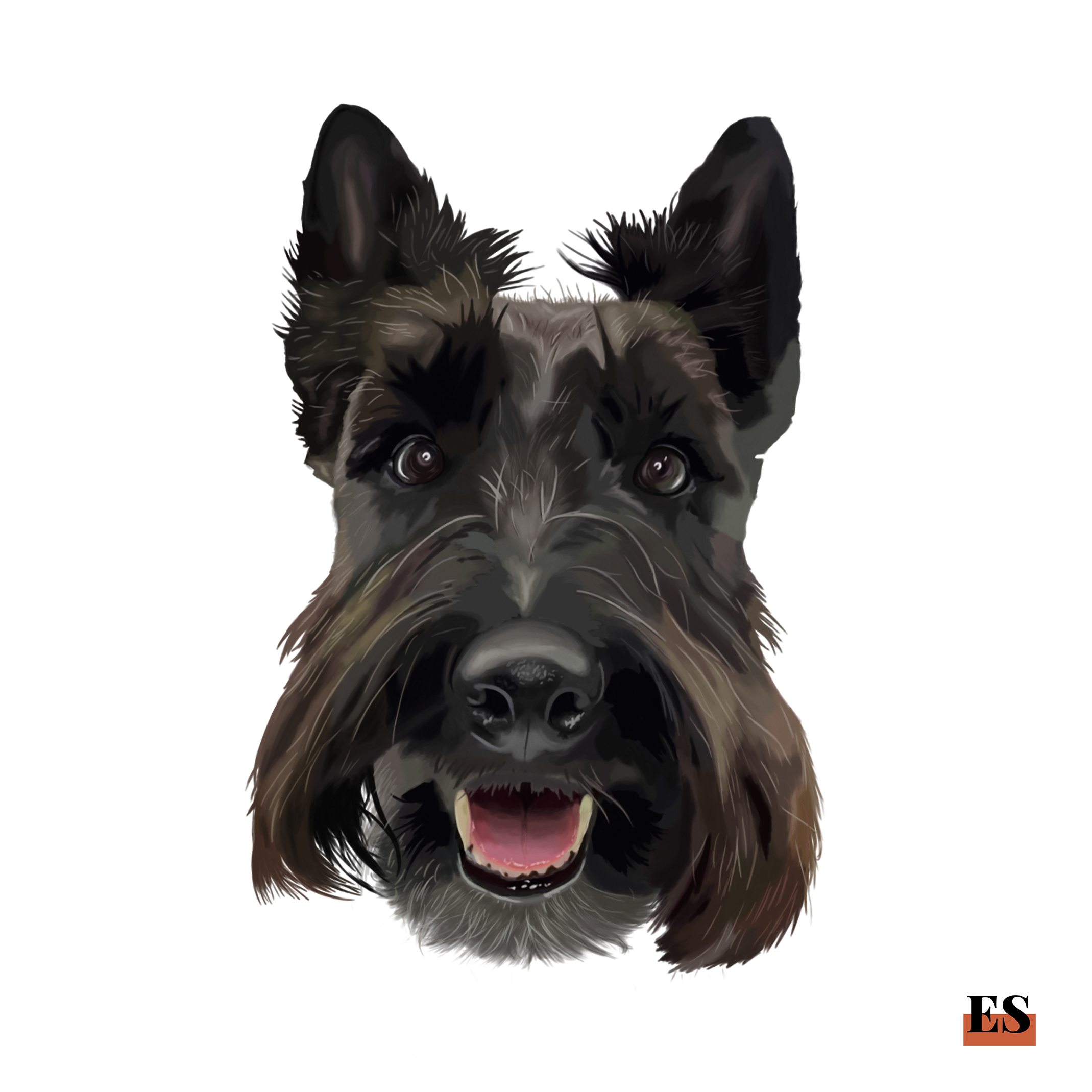 peinture digitale d'un animal.