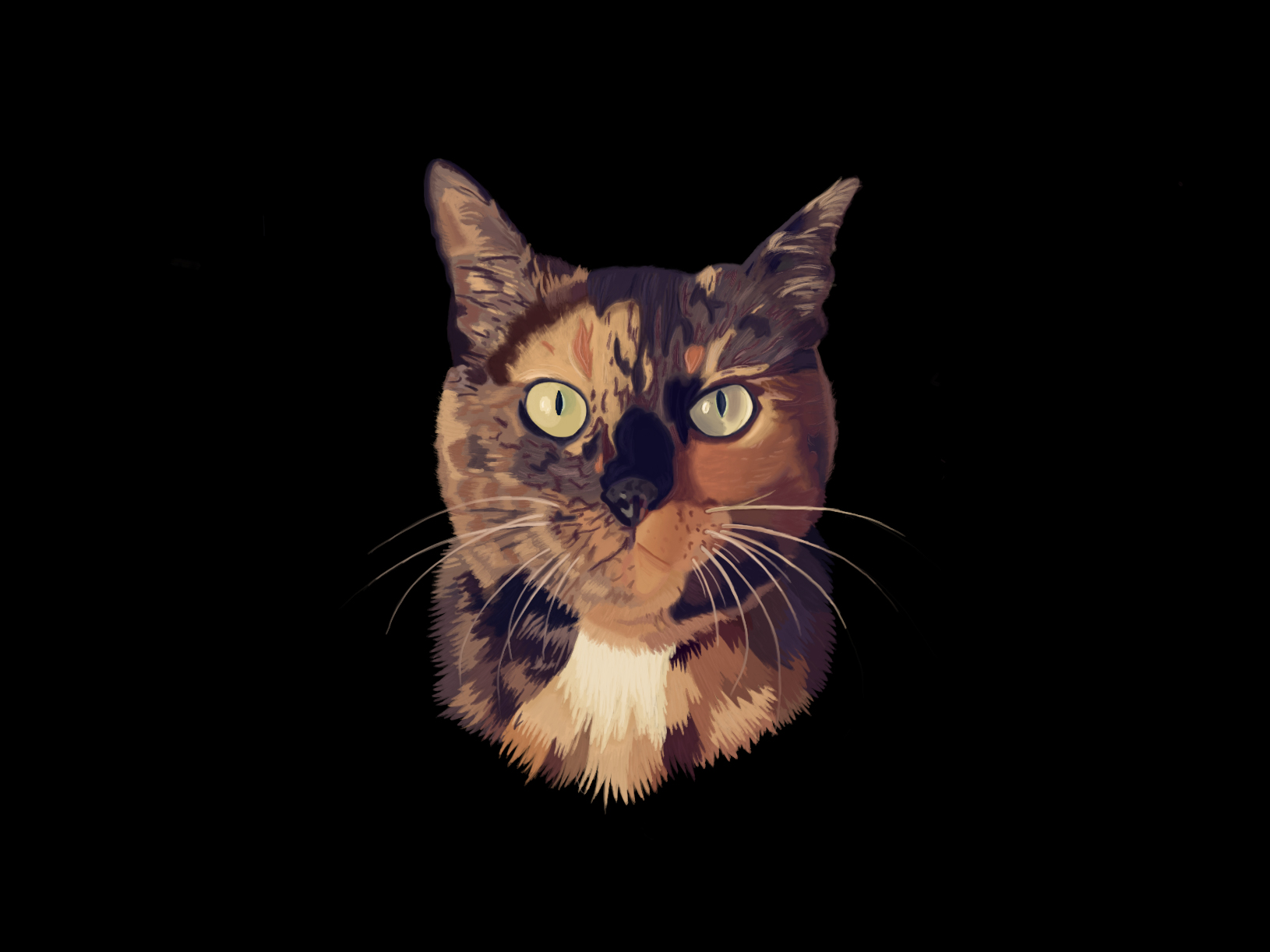 peinture digitale d'un animal.