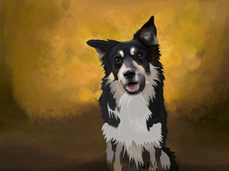 peinture digitale d'un animal.