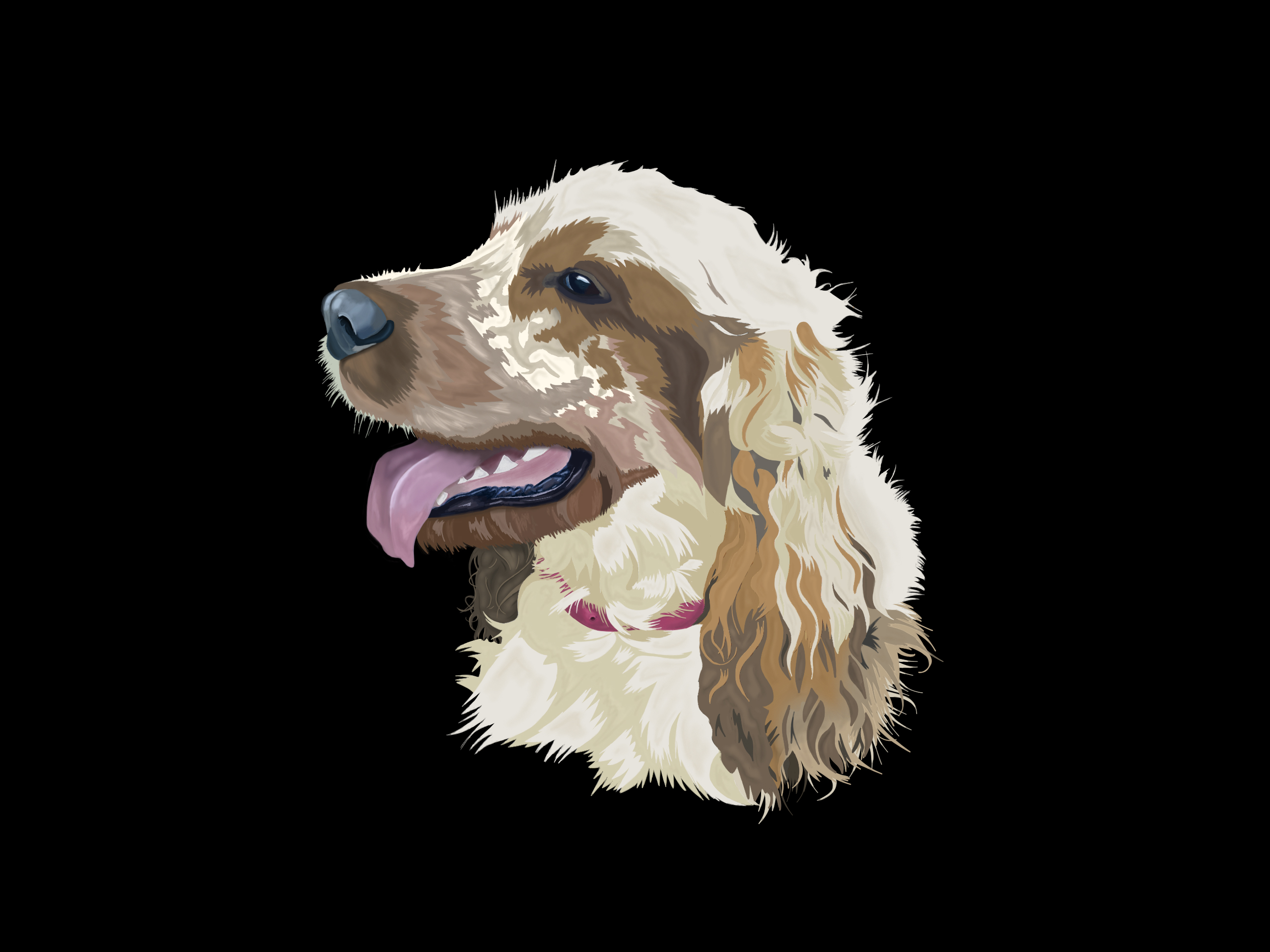 peinture digitale d'un animal.