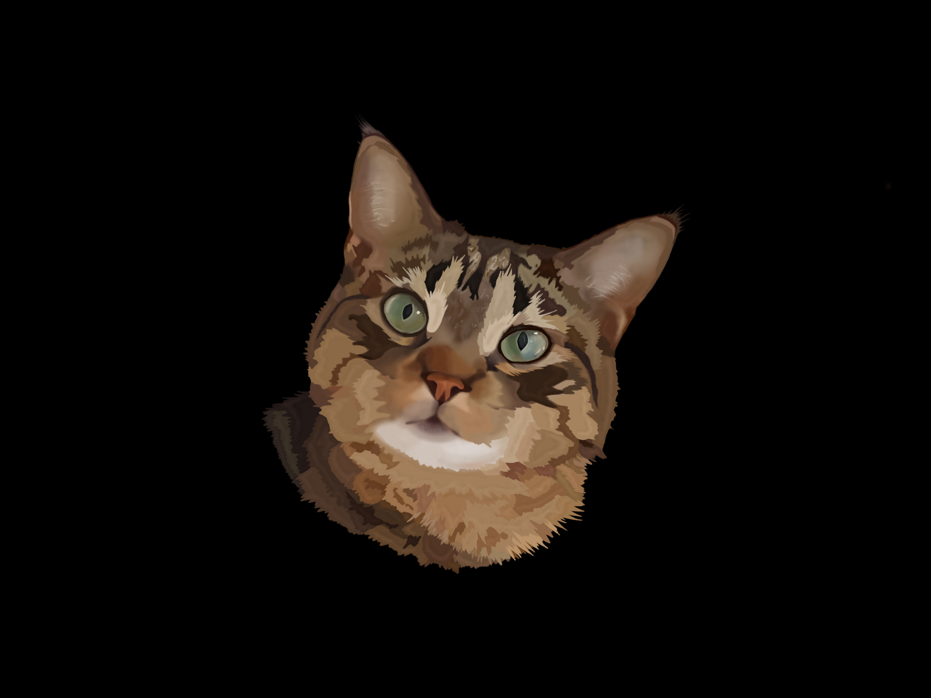 peinture digitale d'un animal.